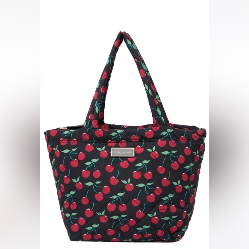 Marc Jacobs Nylon quilted Cherry Tote Black/Red